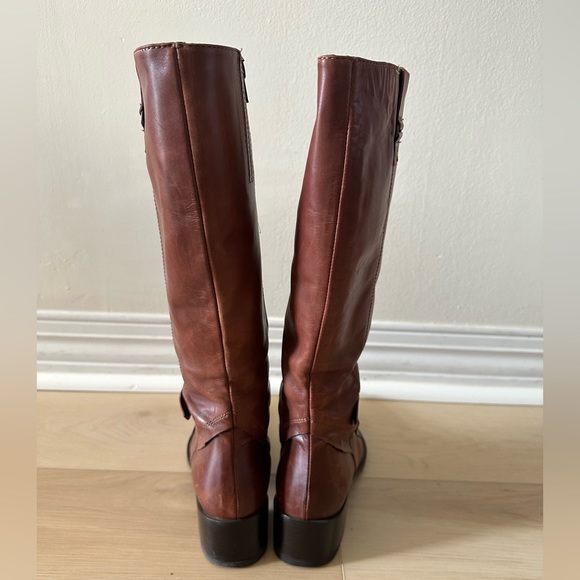 Vintage Swiss Brand “NAVYBOOT” genuine leather wide calf boots size 38 - Picture 5 of 8